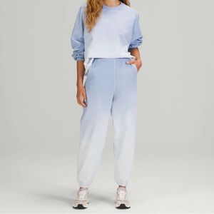 Lululemon LA Super-High-Rise Jogger in “Blue Linen Ombre Wash” + Lululemon Bag